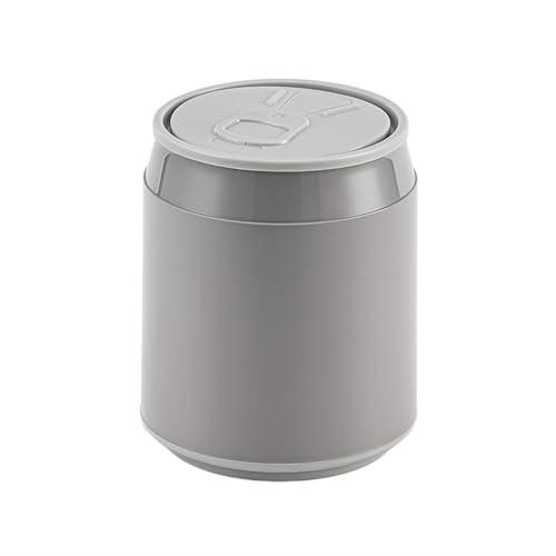 Genérico Poubelle de bureau en forme de canette | Mini poubelle à couvercle à pression pour la maison et le bureau (1,8 L, couleurs macaron)