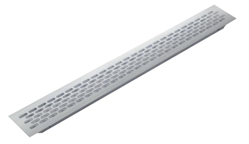 Kitchen WORKTOP/Plinth Heat Vent Grill Aluminium by Rejs (480 x 60mm, Stainless Steel)