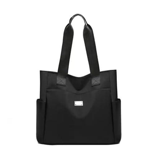 Bolsa Feminina Ombro Tactel Espaçosa Trabalho Academia Elegante Casual Nylon marca ALWY (Preto)