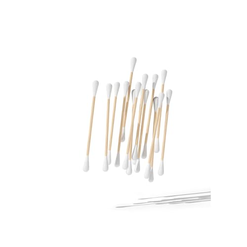Hydrophil Wattestäbchen aus Bambus - 100 Stück - Nachhaltige Ohrenreiniger ohne Plastik - Nachhaltige Reinigungsstäbchen für Ohrenschmalz-Entfernung und Ohrenreinigung - Q Tips Alternative