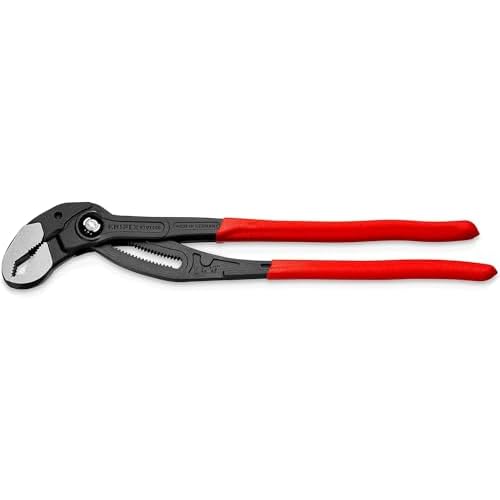 KNIPEX 87 01 400 Cobra® XL Rohr- und Wasserpumpenzange grau atramentiert mit Kunststoff überzogen 400 mm