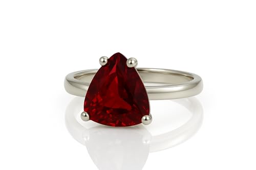 Bague grenat en argent à personnaliser pour un anniversaire en janvier