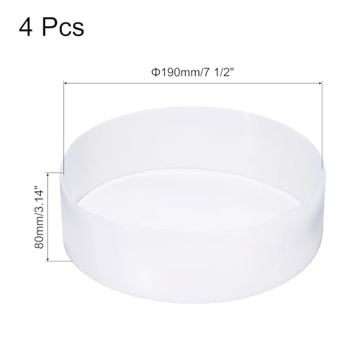 Image of uxcell 4pcs Rubber End Caps 190mm (7 1 /2 Inch) ID x 80mm(3 1 /8 Inch) H Vinyl Round End Cap Cover Screw Thread Protectors Clear