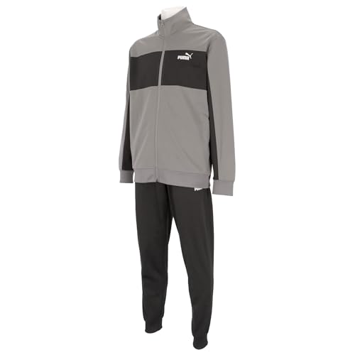 PUMA(プーマ) メンズ ポリ カラーブロック スーツ 上下セット 687740 ジャケット L 02.キャストアイロン