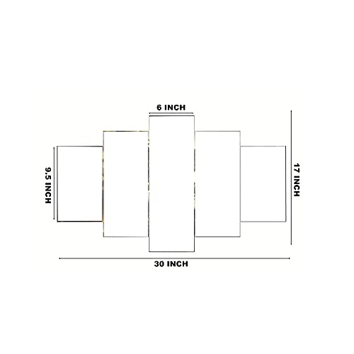 perpetual Radha Krishna 3D Scenery Wall Painting Set of 5 | Painting For Wall Decoration | Large Framed Wall Decor for Living Room, Office (75 x 43 cm) K8Md - Wood