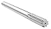 Accusize Industrial Tools 16.0 mm H.S.S. M2 Straight Shank Straight Flute Chucking Reamers, Right Hand, 14.4 mm Shank Dia, 8 Flute, 9'' Oal, 0400-5160