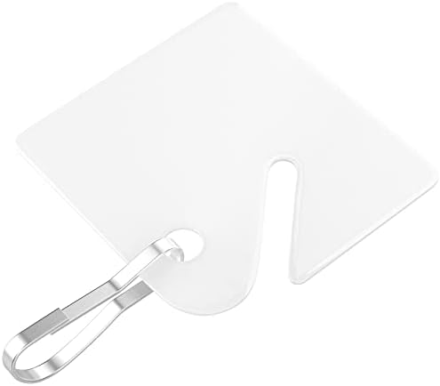 Uniclife 50 Pcs Rack Key Tags 1.5 Inch Slotted Plastic Tags with Metal Snap Hooks White Square Hanging Tags for Key Cabinets Boxes Lockers Sturdy Frosted Item Identifiers for Home Offices and Garages