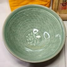 値下げ茶道具　池福善作　青磁象嵌入　数茶碗　 共箱　韓国　美品 値下げ茶道具 池福善作 青磁象嵌入 数茶碗 共箱 韓国 美品