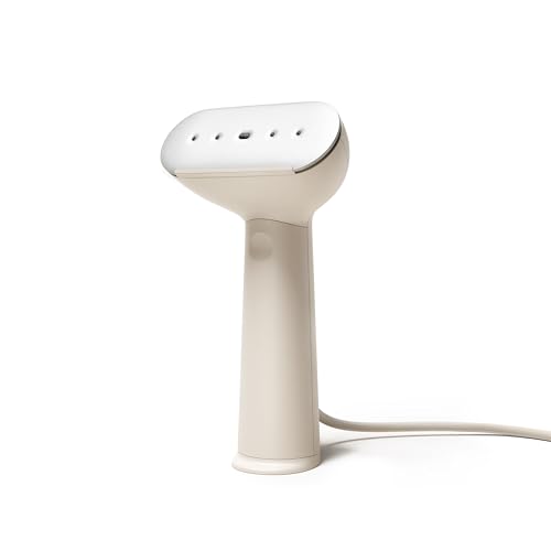 Steamery Handheld Clothes Steamer Cirrus 3, 1200W, UK-Plug, Heated Ironing Plate, Fast Heat Up, Garment Wrinkle Remover, beige
