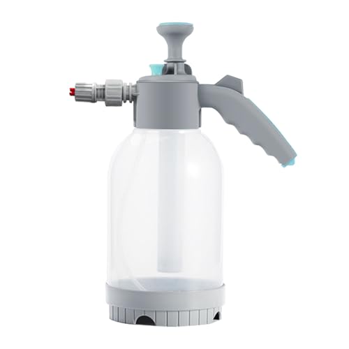 YHAILI Pulverizador manual de jardín, válvulas pulverizadoras de presión de mano, pulverizador de lavado de coche, 0.5 galones (2 litros)