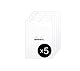 Rhodia 18201C - Packung mit 5 Notizblöcken geheftet No.18, DIN A4 80 Blätter kariert 90g, Weiß, 1 Pack
