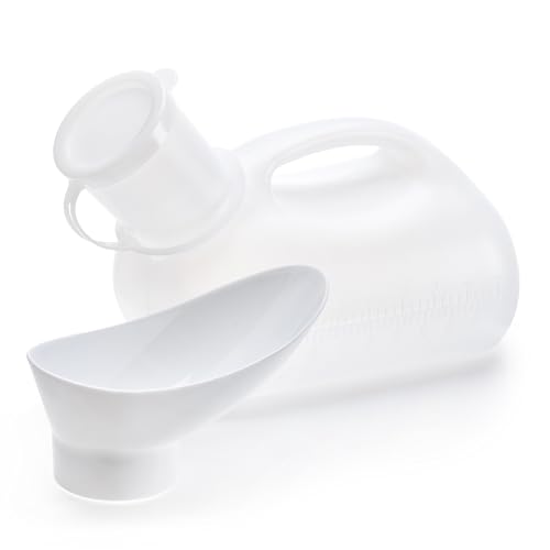 1 x Easy Care Solutions | Unisex Urinal Bottle - Spill - Proof | Portable | 1000ml Capacity | Ideal for Travel | Camping | Bedridden & Elderly Care