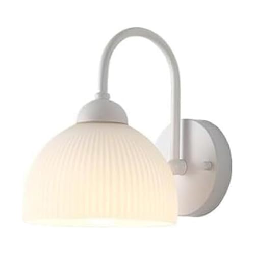 Applique murale ZR98US en verre blanc et fer forgé finition premium