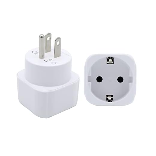 Adaptador Enchufe Español a Americano, Español 2-Pin Europa a 3-Pin EEUU, Adaptador De Viaje Tipo B, para Estados Unidos, Canada, Mexico, Colombia, Tailandia
