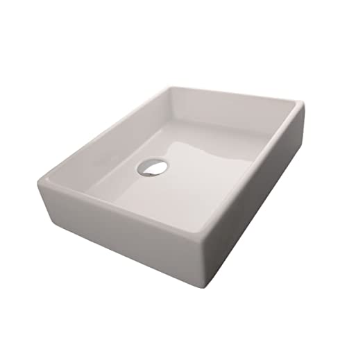 WS Bath Collections Unlimited 50A Bathroom Sink, Gloss White