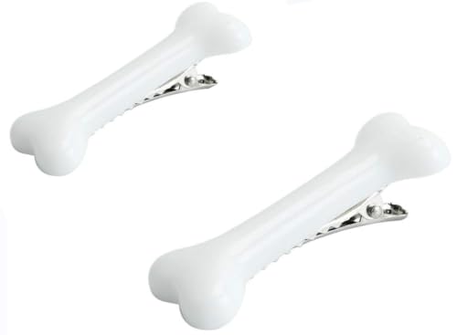 2Pcs White Dog Bone Hair Clips Hairpins Barrette,Punk Personality Women Lovely Hair Band Decoration Design Headwear Hair Clips Clips and Barrettes miniatura 1