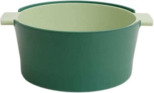 Conutooセット野菜かごを洗うザル水かご果物洗い用洗い桶家庭用果物収納果物洗い用野菜洗浄洗い桶排水機能キッチン収納プラスチック水切りかご食器水切りラック洗い物水切りかご抗菌乾燥キッチン用品 (Small,グリーン)