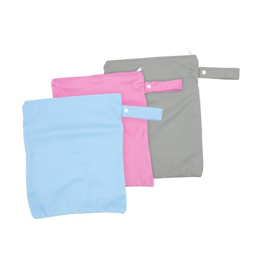 3pezzi Sacchetti Impermeabili Per Pannolini Borse Riutilizzabili Per Viaggi Spiaggia e Fitness Capacità Facile Da Pulire Con Maniglia Per Attaccare Zaino o Passeggino
