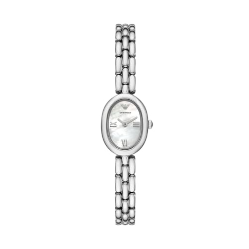 Emporio Armani Women's Two-Hand Stainless Steel Watch, AR11720, Silver, 24 mm