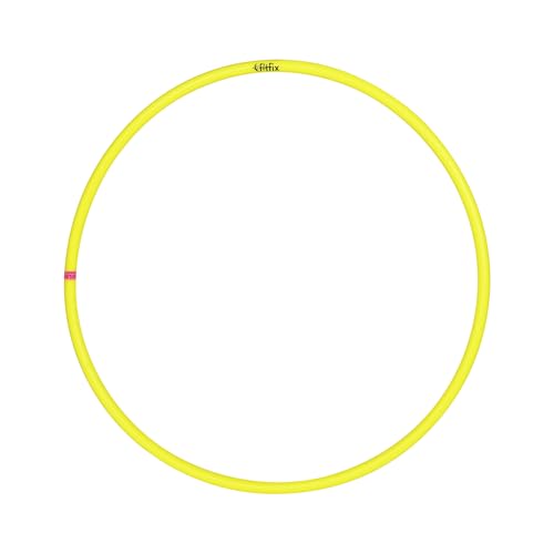 Image of Fitfix Welded Toy Hoop Exercise Ring for Fitness | Toy Hoop for Boys,Girls and Kids (Multi Color) (18 inch Diameter, Pack of 1 Pcs) Yellow Colour Includes Carry Bag for Easy Portability