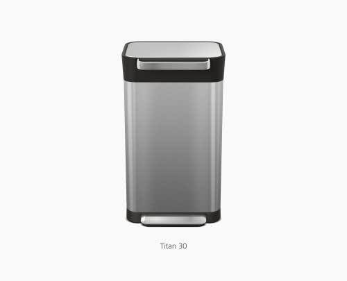 Joseph Joseph IW4 Eco Recycled plastic Bin Liners, Kitchen Waste Bags With Tie Tape Drawstring Handles, Extra Strong – Pack of 20, Holds 50 Litres, Grey