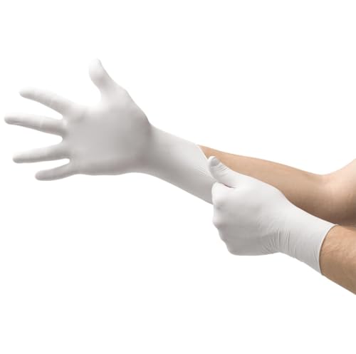 Nitrile Examination Gloves � Latex Free, Textured Grip for Wet & Dry Handling, Comfortable Fit � Suitable for Medical, Laboratory, Food Handling & General Use (White, XL)