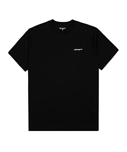 Camiseta Negra Carhartt Script Embroidery T-Shirt Black de Corte Holgado