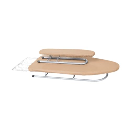 Milageto Tabletop Ironing Board Portable Iron Board Folding Legs with Iron Rest for Table Top, Golden