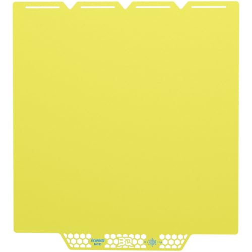Image of BIQU CryoGrip Pro Glacier Build Plate for Snap-Maker U1 3D Printer | Low Temperature Printing, Double-Sided Spring Steel Sheet, 276X301mm, Yellow