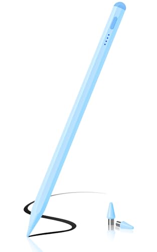 DAORANGE Lápiz para Tablet, Stylus Universal para Pantalla Táctil con Carga Rápida de Alta Precisión Compatible con iPad/Samsung/Huawei/XiaoMi/Android/Smartphone (Azul Claro)