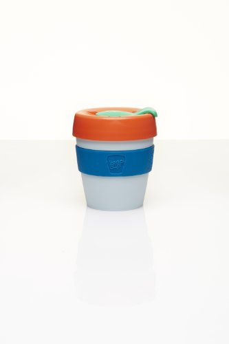 KeepCup 8oz Reusable Coffee Cup. Lightweight BPA BPS-Free Plastic & Non-Slip Silicone Band. 8-Ounce/Small, Comet
