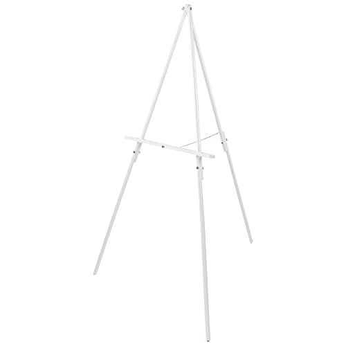 Creative Mark Thrifty Wood Tripod Display Easel Stand For Painting- Lightweight And Foldable Display Stand For Travel With Adjustable Height - White Finish - Single Unit #TOP7