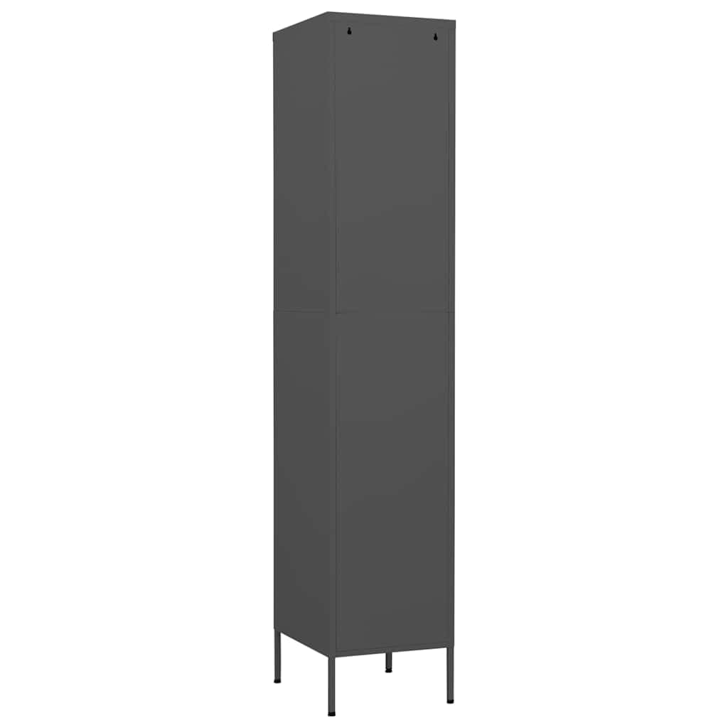 Taquilla de acero antracita 35 x 46 x 180 cm