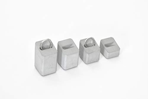 Preisvergleich Produktbild anaan Stairway Ringständer Ringhalter Schmuckständer Schmuckaufbewahrung aus Beton Design Geometrische Tischdeko Industrie (4er Set grau)