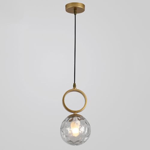 Lustre en fer forgé doré à 3 abat-jour design haut de gamme en verre