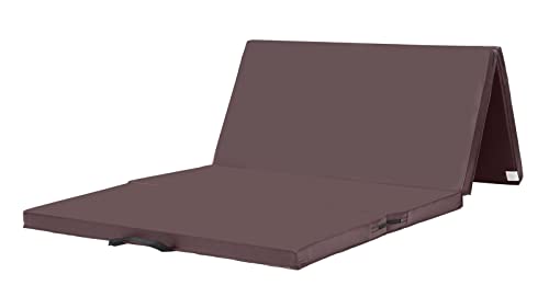 Karadastyle Gymnastics Mat Folding Stretch Mats 71"X39"X2" Exercise Muscle Training Children Play Horizontal Bar Mat Yoga Sports Soundproof Home Use (Brown) #TOP3