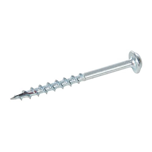 Triton Zinc Pocket-Hole Screws Washer Head Coarse P/HC 8 x 2" 250pk (609720), Silver, 6.4 mm x 50.8 mm - Image 2