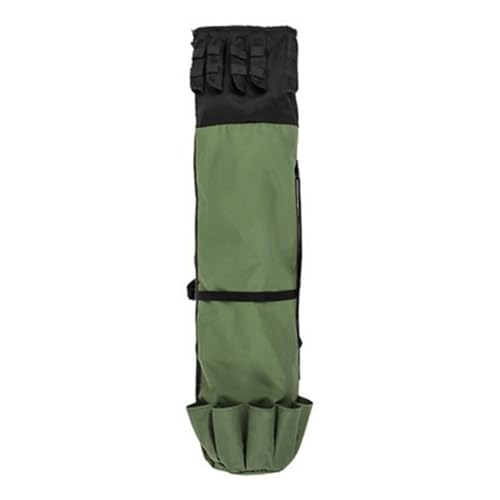 Sac de rangement pliable pour canne à pêche et moulinet vert