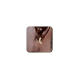 SCTHCS Pendientes de aro dobles de moda chapados en oro de 14 quilates, aretes simples para mujer, delicados aretes de aro pequeños para mujer, aretes de aro minimalistas para mujer