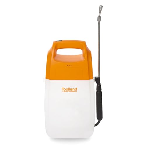 Toolland Elektrischer Drucksprüher 6L mit Lithium-Akku, Teleskoplanze und...
