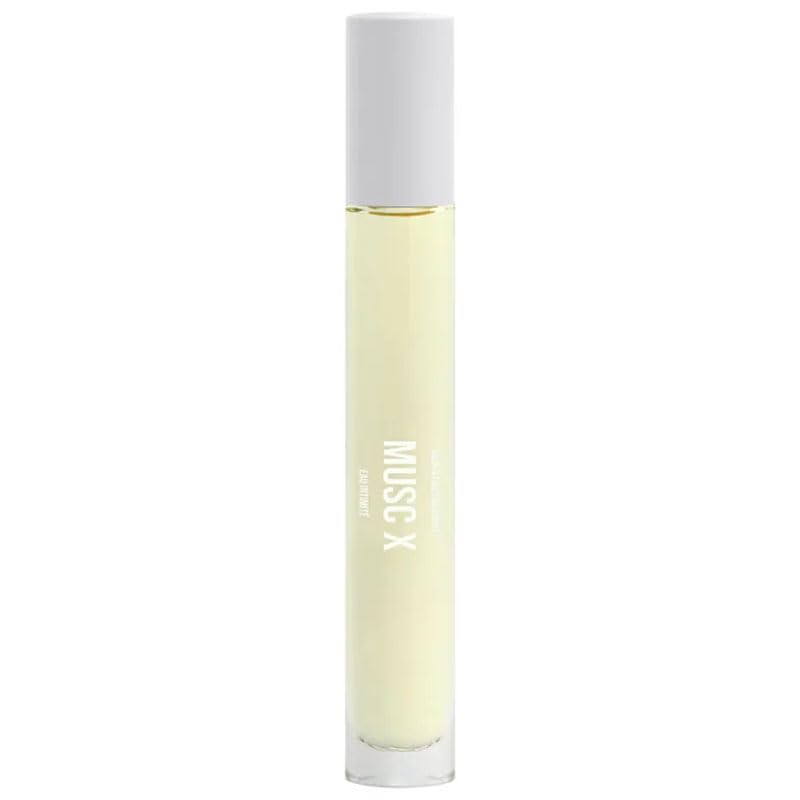 BORNTOSTANDOUT - Musc X Eau Intimite with Ambroxan - Musky Skin Scent Fragrance with Amber & Soft Woody Notes, Long Lasting Unisex Niche Perfume Spray for Daily & Intimate Wear - (0.34 oz/10 ml)