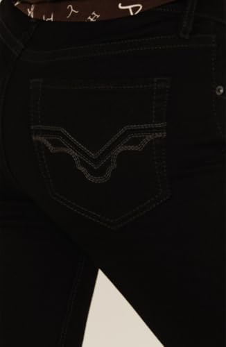 Rock & Roll Denim Women's Mid Rise Bootcut Jeans - Black - BW4MD053134