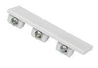 GARDINIA Endstücke für Vorhangschienen und Gardinenschienen Atlanta, 3-läufig, Einfache Montage, Rückstandslos, GE3, 2 Stück, Kunststoff, Weiß