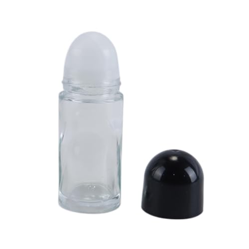 Durlo 2 botellas de vidrio rellenables de 50 ml para aceites esenciales, con roll-on, para fragancias, cosméticos, belleza, cuidado personal, artículos de viaje. - imagen 2