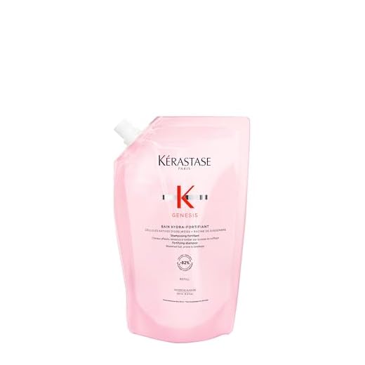 Kérastase | Genesis, Champú Fortificante Anti-Caída, Con Textura En Gel, Para Pelo Fino o Frágil, Bain Hydra-Fortifiant, Recarga 500 ml
