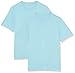 Produktbild Amazon Essentials Herren T-Shirt mit kurzen Ärmeln und Rundhalsausschnitt in normaler Passform, 2er-Pack, Hellblau, XL