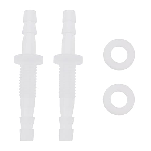 Briny River 4 Set 4-M6-4 4mm Raccordo Per Paratia Con Estremità Doppia In Plastica Per Tubo Flessibile Con Guarnizione Per Tubo Con Diametro Interno Da 4mm Adattatore Per Giunto Esagonale