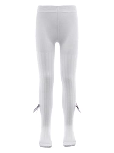 Baby Girls Tights Stretchy Footed Leggings Pantyhose with Bowknot Casual Dance Stocking