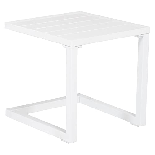 Happy Garden - Table d'appoint Barbados en Aluminium Blanc