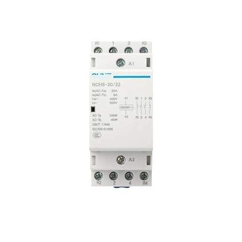 Contacteur AC 20A NCH8 2NO 2NC pour tableau électrique domestique
